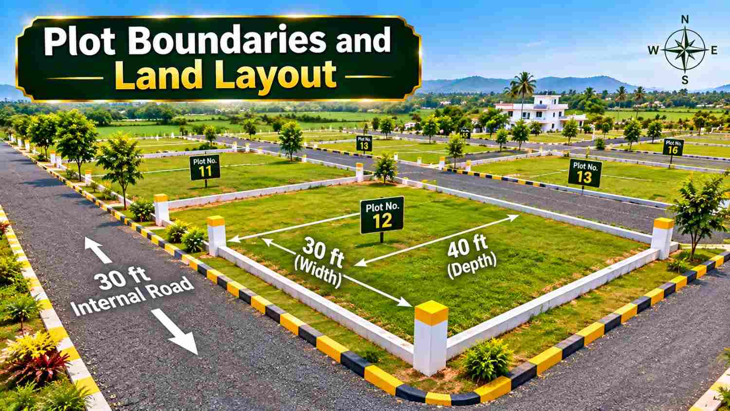Plot boundaries and land layout