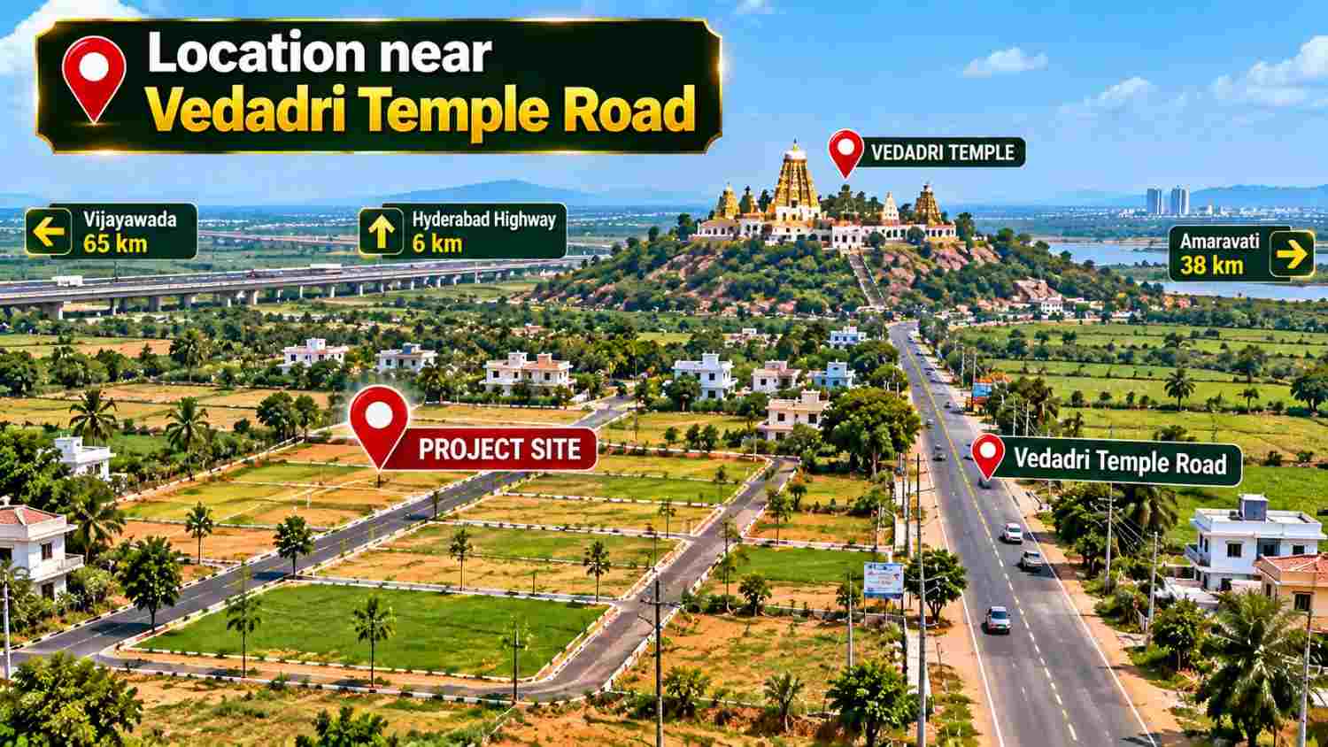 Location near Vedadri Temple Road