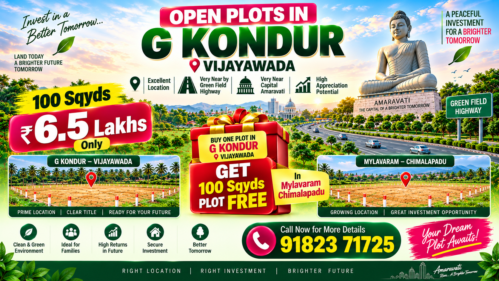 Open Plots in G Kondur Vijayawada