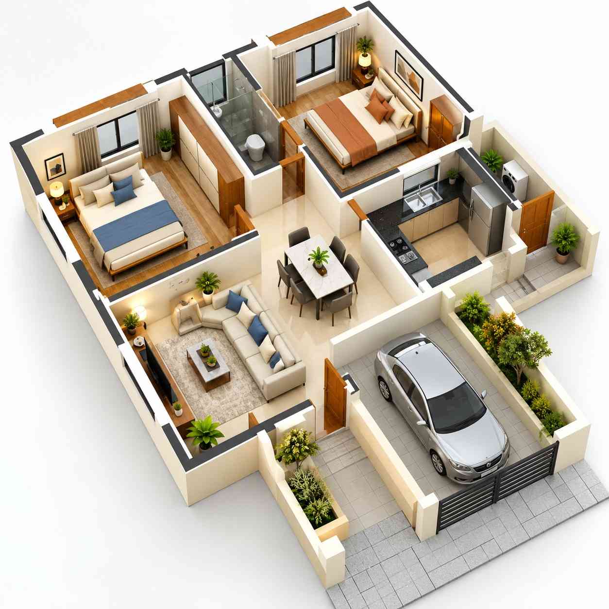 2 BHK flats for rent in Vijayawada