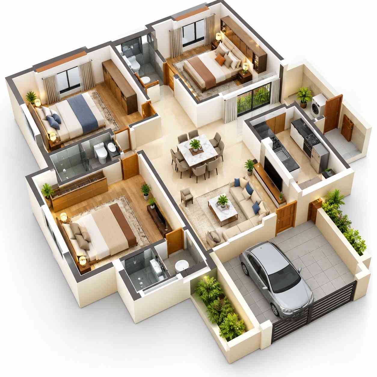 3 BHK flats for rent in Vijayawada