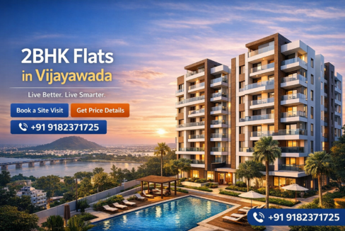 "2BHK flats in Vijayawada by Real Home Projects exterior view"