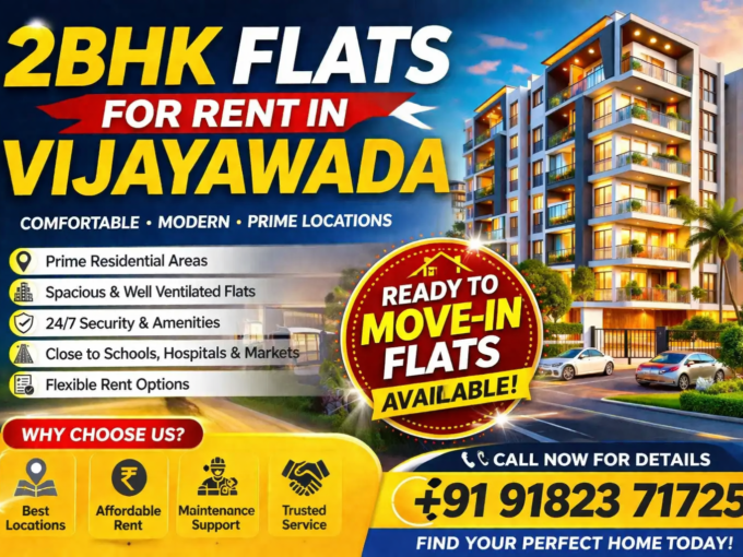 “2BHK Flats for Rent in Vijayawada”